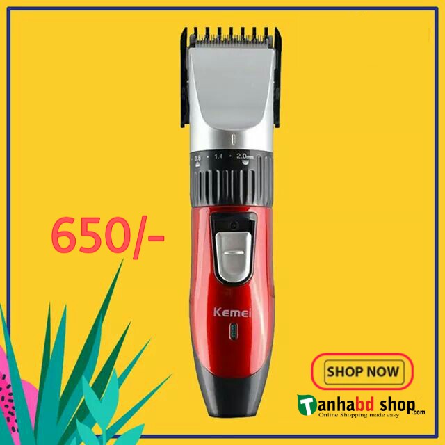 Kemei Km-730 Proffosonal Hair Rechargable Hair Trimmer-4 Diffrent Size. image 5