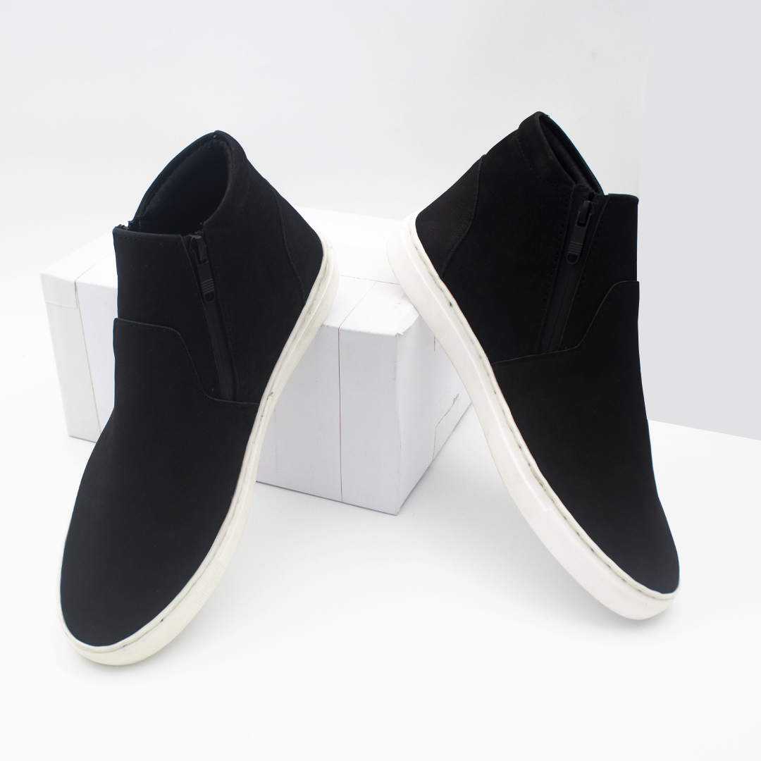 Formal Black leather Boat For Man image 2