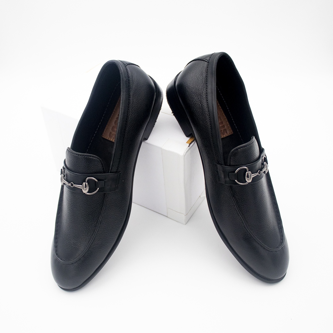 Exclusive Design Leather Formal Loafers Shoe For Men image 2