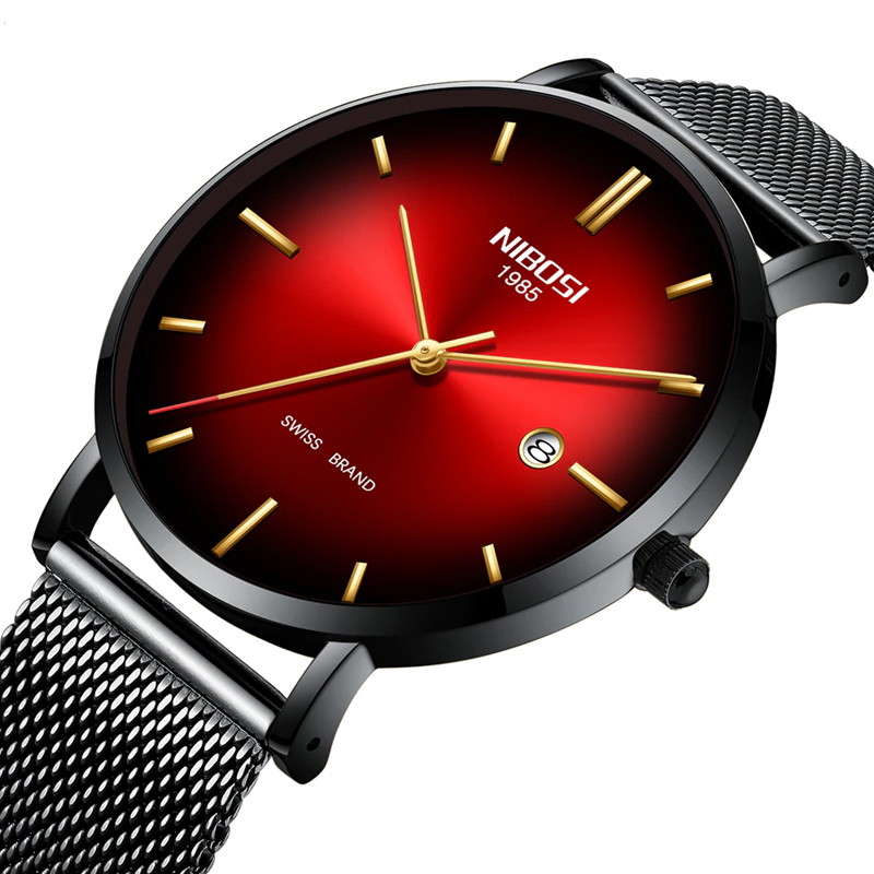 NIBOSI Simple Watch Men Fashion Brand Quartz Watch Luxury Creative Waterproof