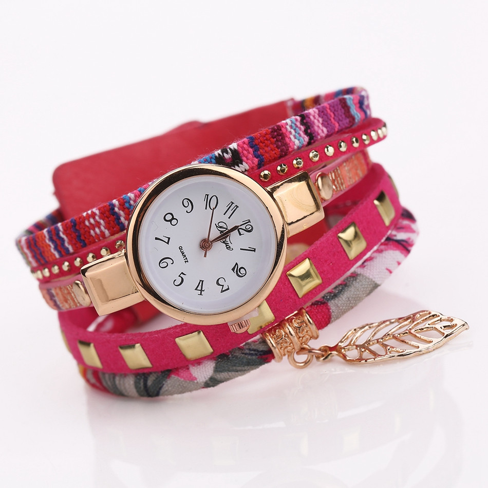 Fashion Leather Bracelet Watch Women Quartz Watch-Duoya image 2