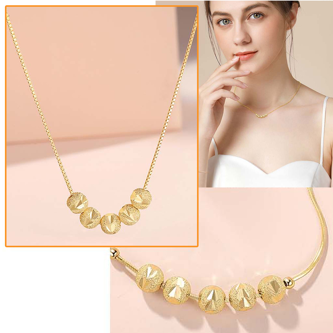 Gold Plated Moisture Light Luxury Jewellery Necklace for Five Blessings image 2