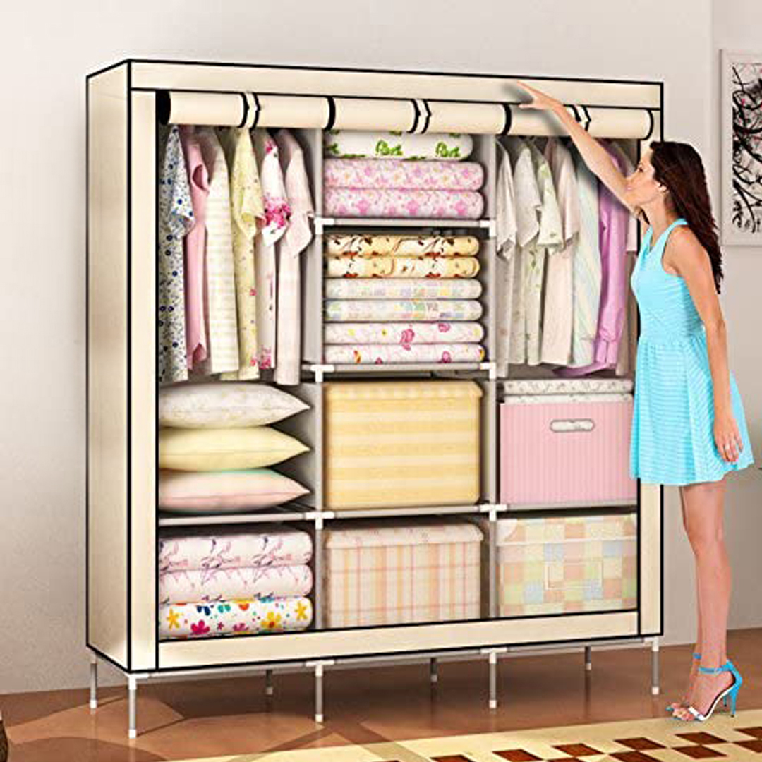 Fabric Storage Wardrobe Cloth Stand 3 part image 2