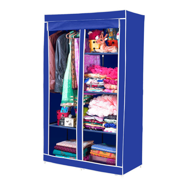 Portable Almirah and Folding Cloth Storage wardrobe 2 Layer image 2
