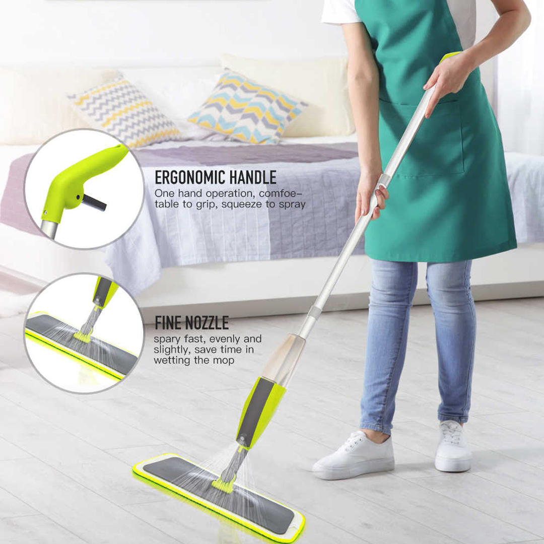 Water spray floor cleaning mop image 2